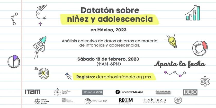 Cover image for ¡Ya viene el primer #DatatónSobreNiñezYAdolescencia en México!